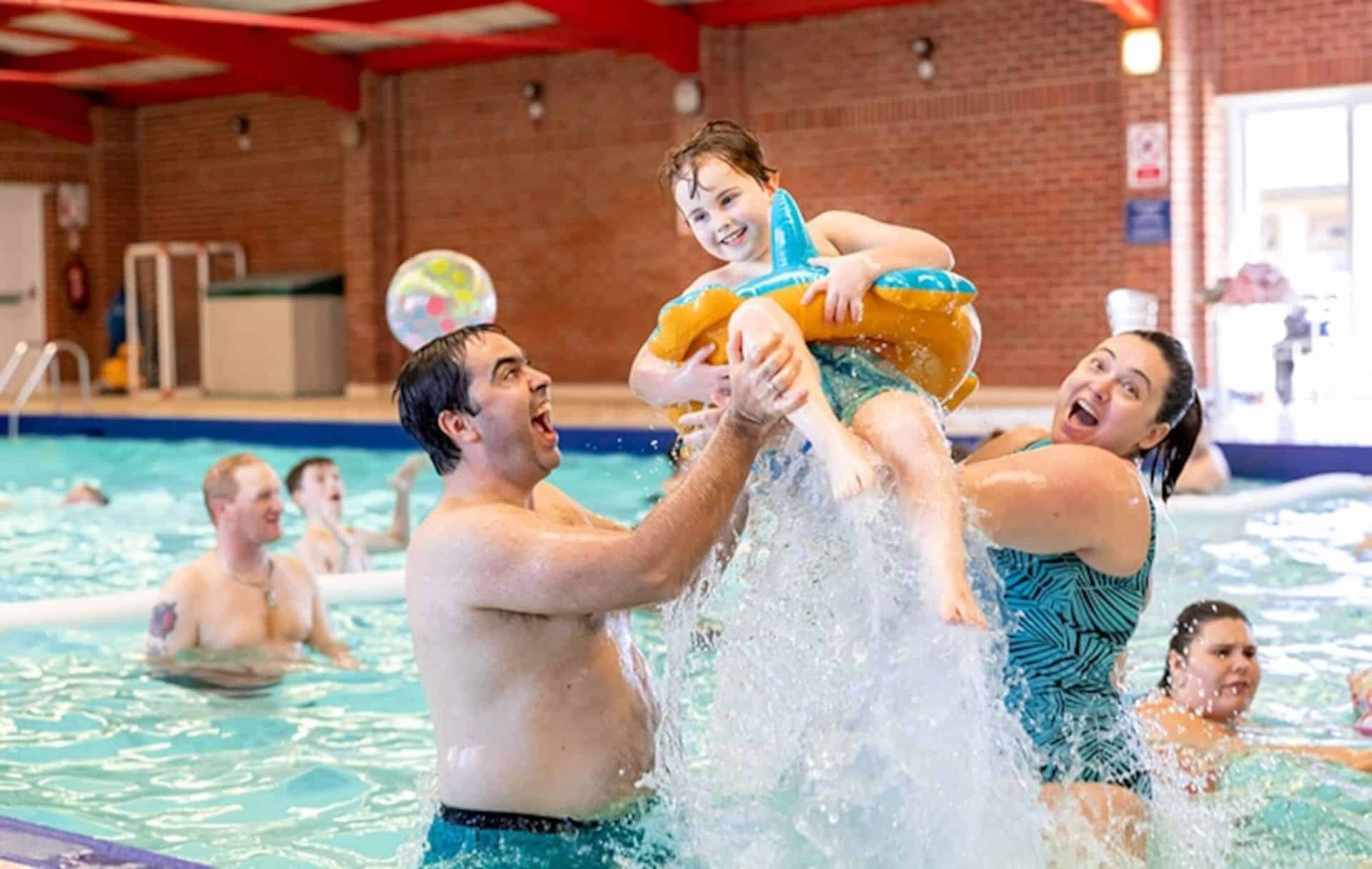 New Beach Holiday Park – indoor heated pool Family fun in the indoor heated swimming pool at New Beach Holiday Park